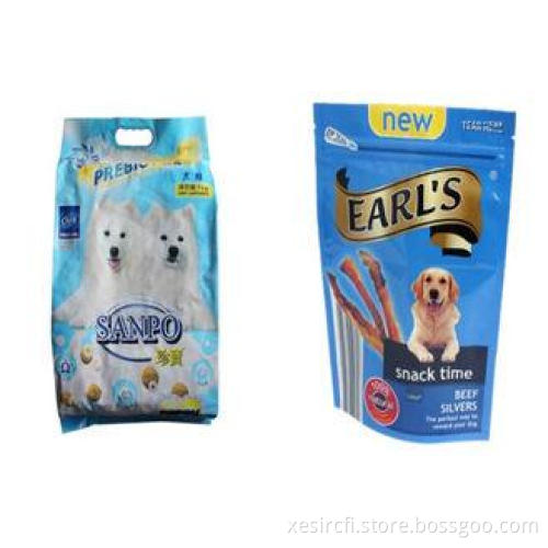 Bottom Gusset Stand Up Pet Food Plastic Packaging Bag with